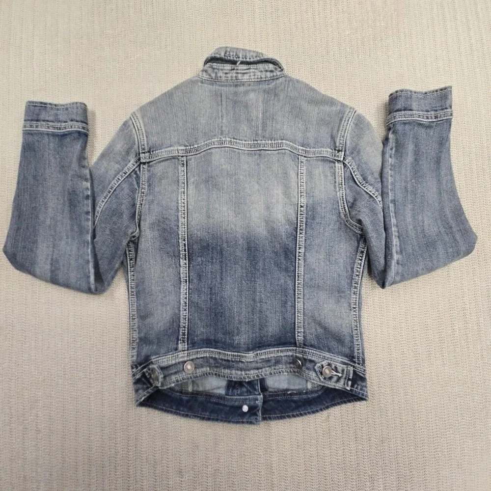 Silver Jeans Co Denim Jacket Womens Small Blue Jean Button Front Western Trucker